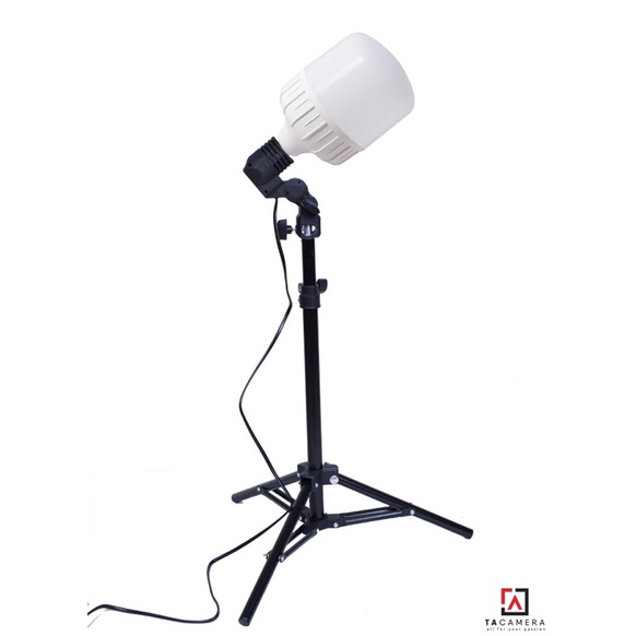 Combo Đui Đèn Đơn E27 + Bóng Đèn LED Kenno siêu sáng 50W + Chân Đèn Nhỏ cao tối đa 2m