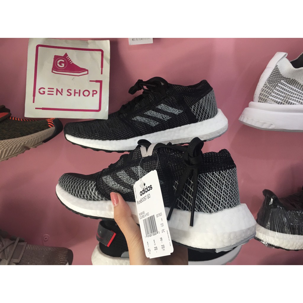 [shop sale] [ hàng cao cấp ] [Chính Hãng] Giày Adidas Pureboost Go Đen/Trắng (F34008) Chính hãng [ mẫu đẹp ]