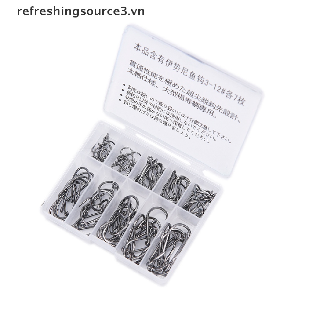 Bộ 100 lưỡi câu thép không gỉ cao cấp