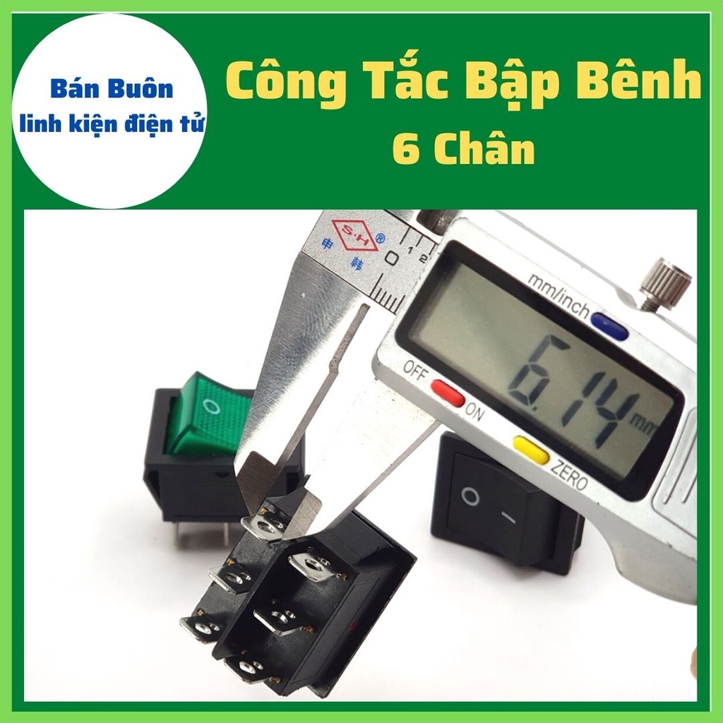 5 chiếc Công tắc bập bênh 6 chân,công tắc bập bênh 16a 250v, kcd4, công tắc 6 chân, công tắc on/off