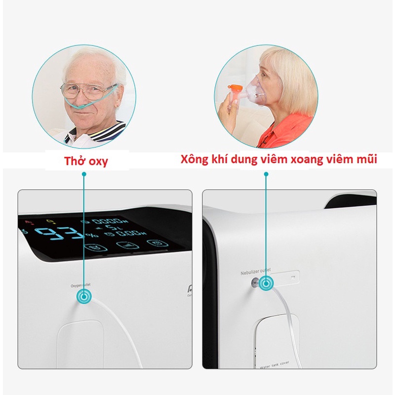 Máy tạo oxy AUPO GS-50W chức năng xông mũi thế hệ mới nồng độ oxy tinh khiết 96%