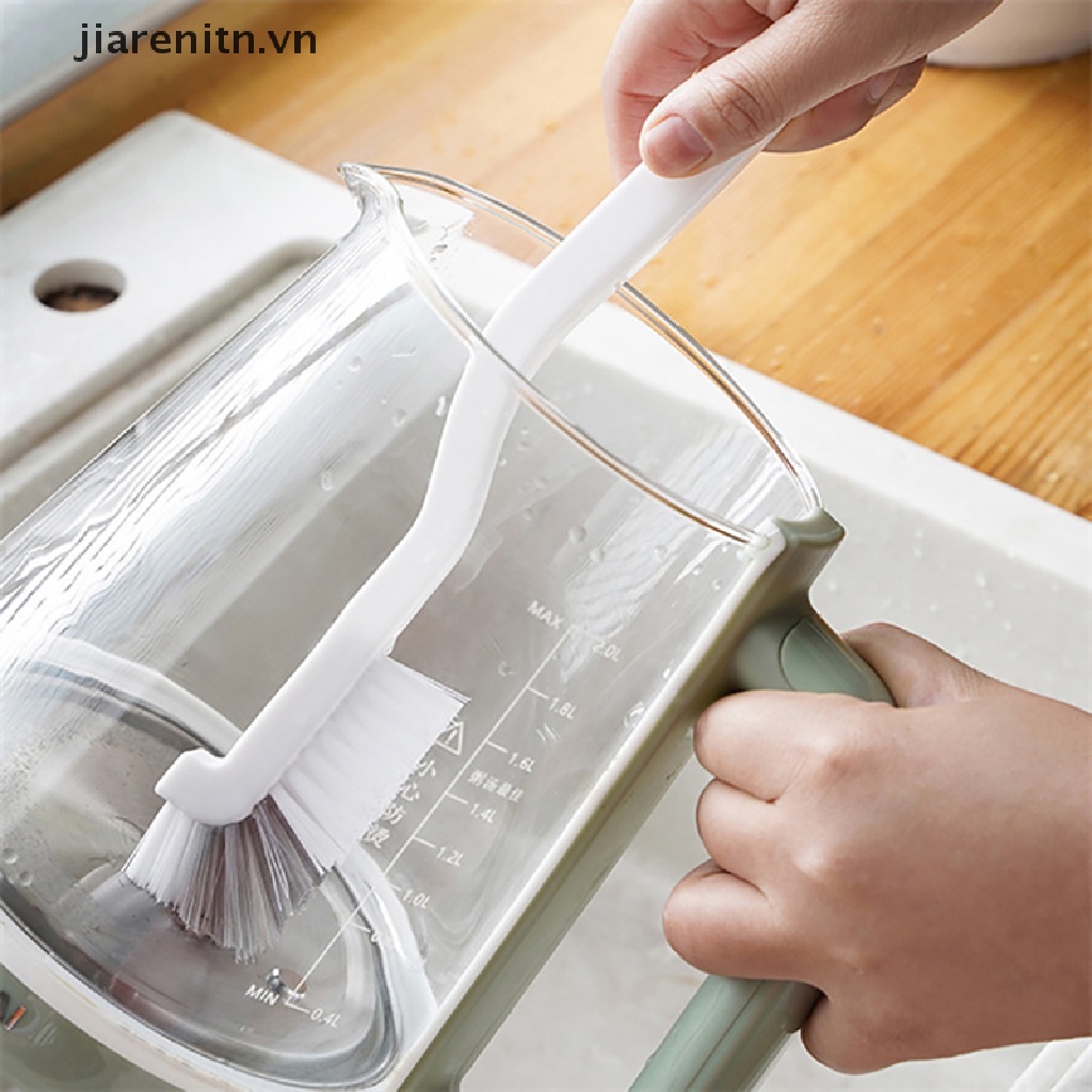 Jiarenitn Kitchen Cleaning Brush Bathroom Bottle Cleaning Brush Bending Handle Scrubber vn