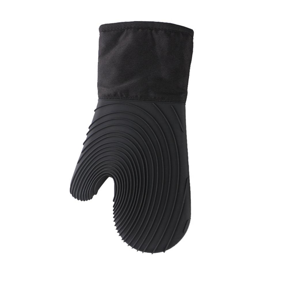 Găng Tay Nướng BBQ Bằng Silicone Kèm Miếng Lót Chần Bông Siêu Dài Tiện Lợi Dành Cho Nhà Bếp