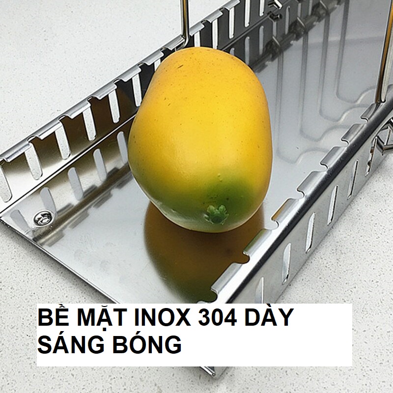 Kệ gác vung nồi chảo thớt 26cmx14cm inox 304 dày sáng Hàng chuẩn nội địa Trung