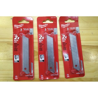 Set 3 vỉ Lưỡi dao dọc giấy 18mm Milwaukee