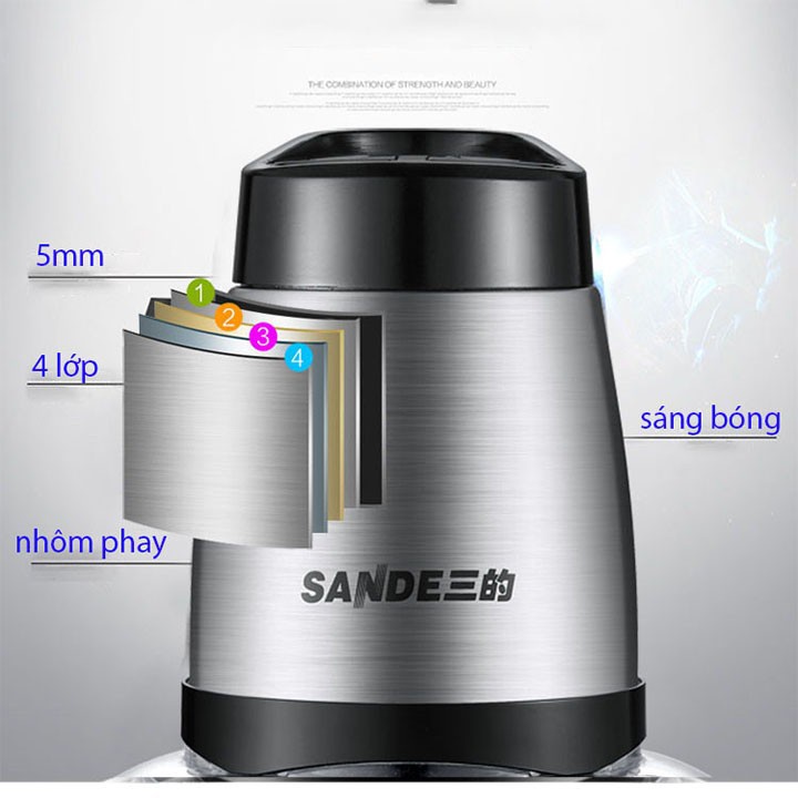 XẢ máy xay thịt Sande 1.2L xay cua cá, ngũ cốc đa năng