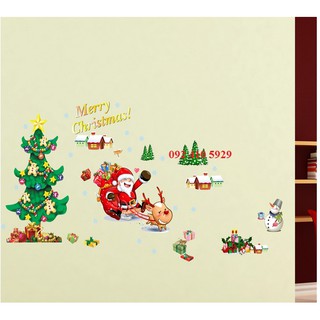 Decal dán tường noel 02