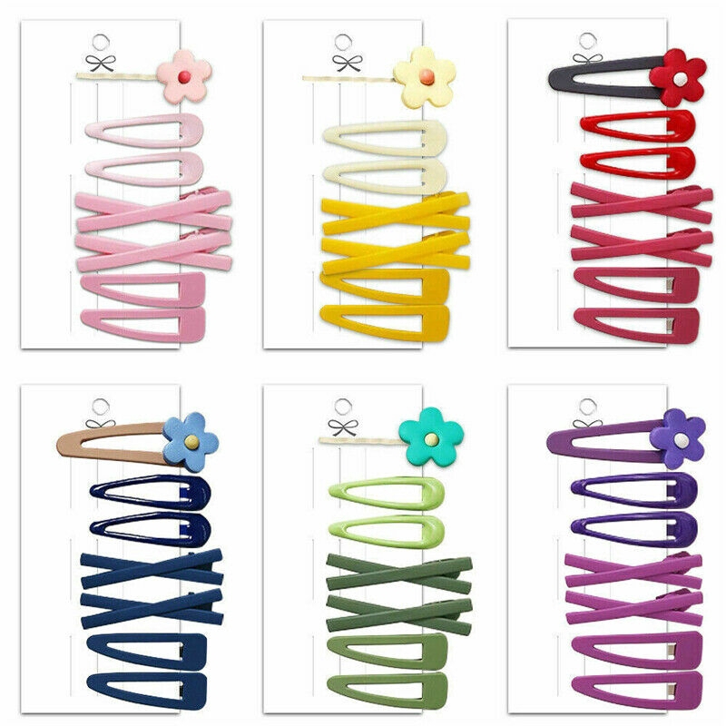 Set 7 Kẹp Tóc Kiểu Dáng Đơn Giản Xinh Xắn Dành Cho Nữ