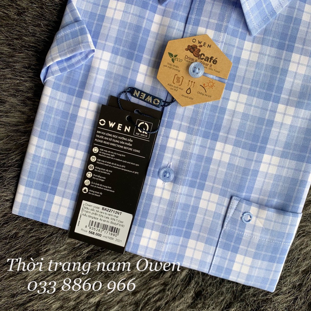 [SIZE 38] OWEN - Áo sơ mi ngắn tay Owen chất cafe 22713 | BigBuy360 - bigbuy360.vn