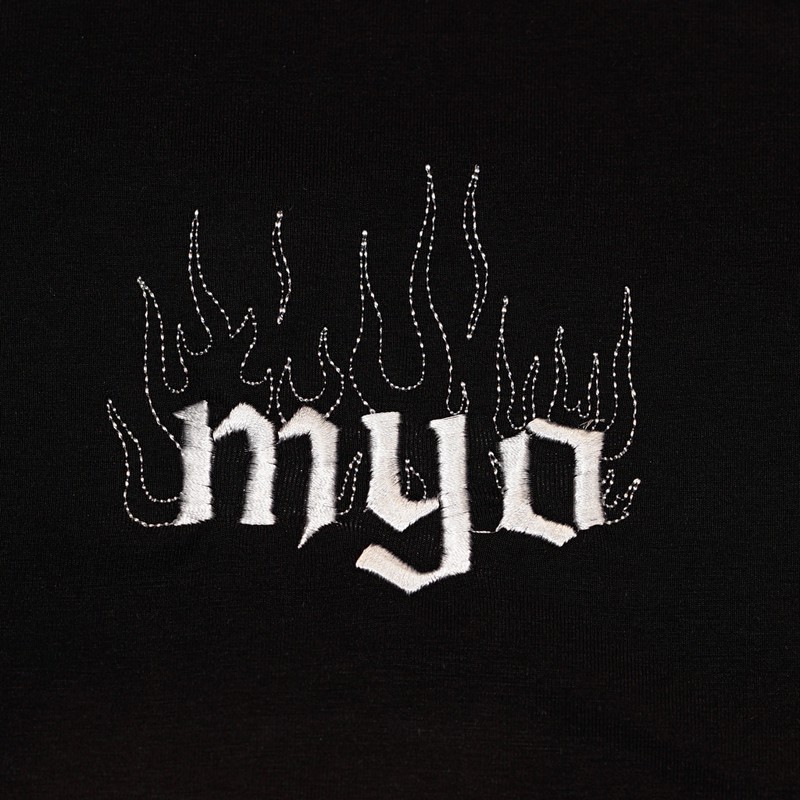 Áo Thun Tay Lỡ Form Rộng MYO Vải Cotton Thêu Take Fire