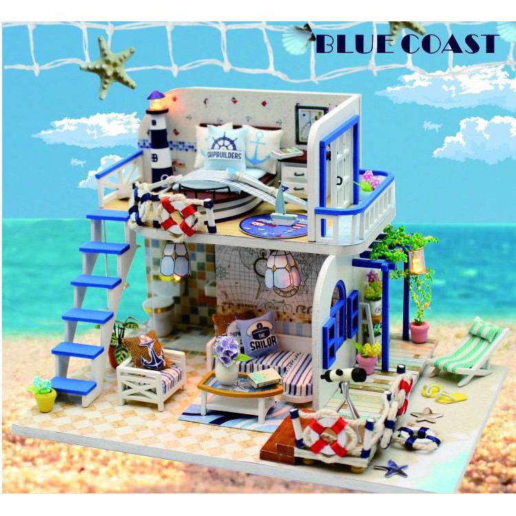 Mô hình nhà DIY Doll House Blue Coast