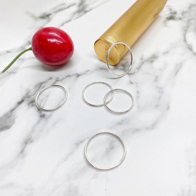 Nhẫn nữ bạc ta mẫu chỉ trơn nhỏ xinh đủ size - Kho sỉ bạc Nhất Linh