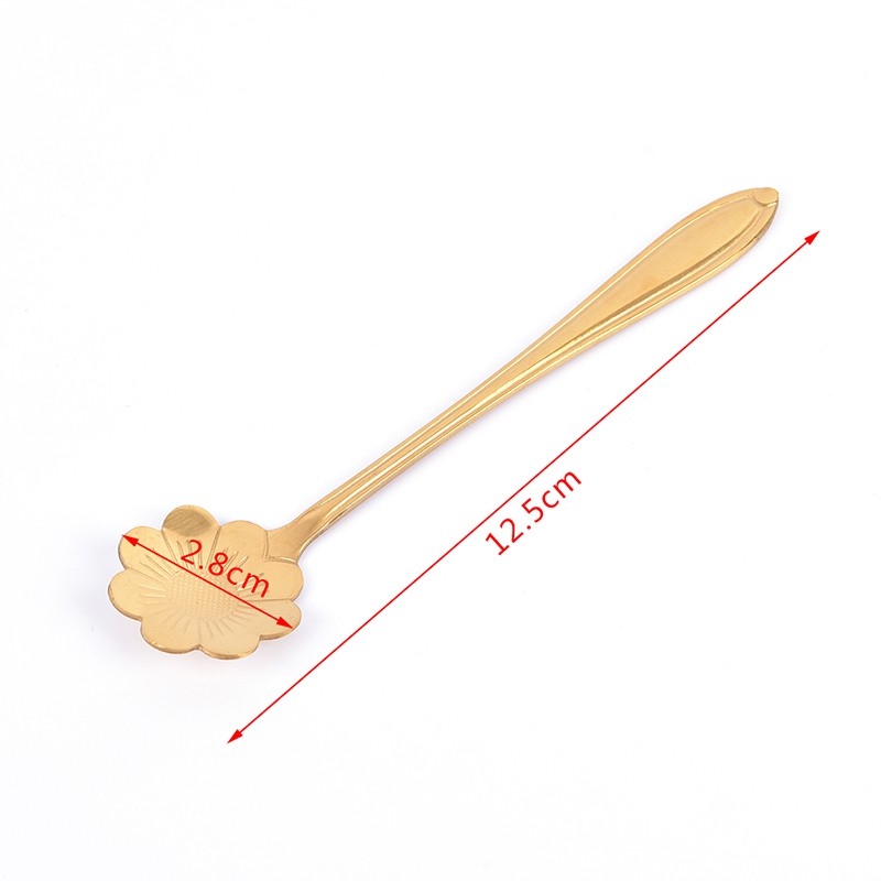 Muỗng cà phê bằng thép không gỉ thiết kế hình bông hoa độc đáo