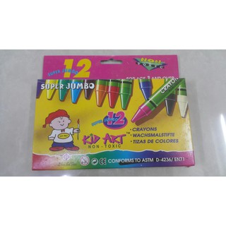 bút sáp 12 màu siêu to - thích hợp cho bé phác thảo