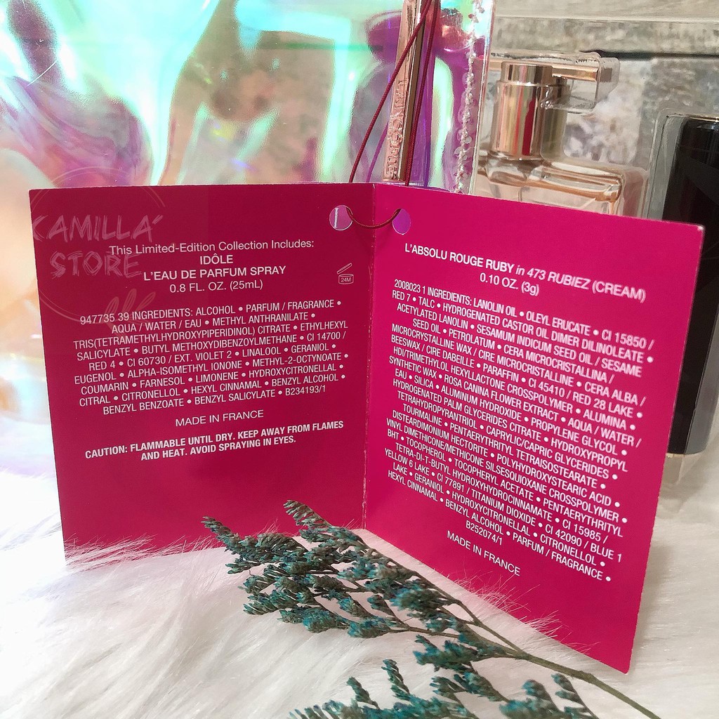 Set Nước Hoa Idôle Và Son Lancome L'absolu Rouge Màu 132 Caprice (Cream)🌺🌺🌺