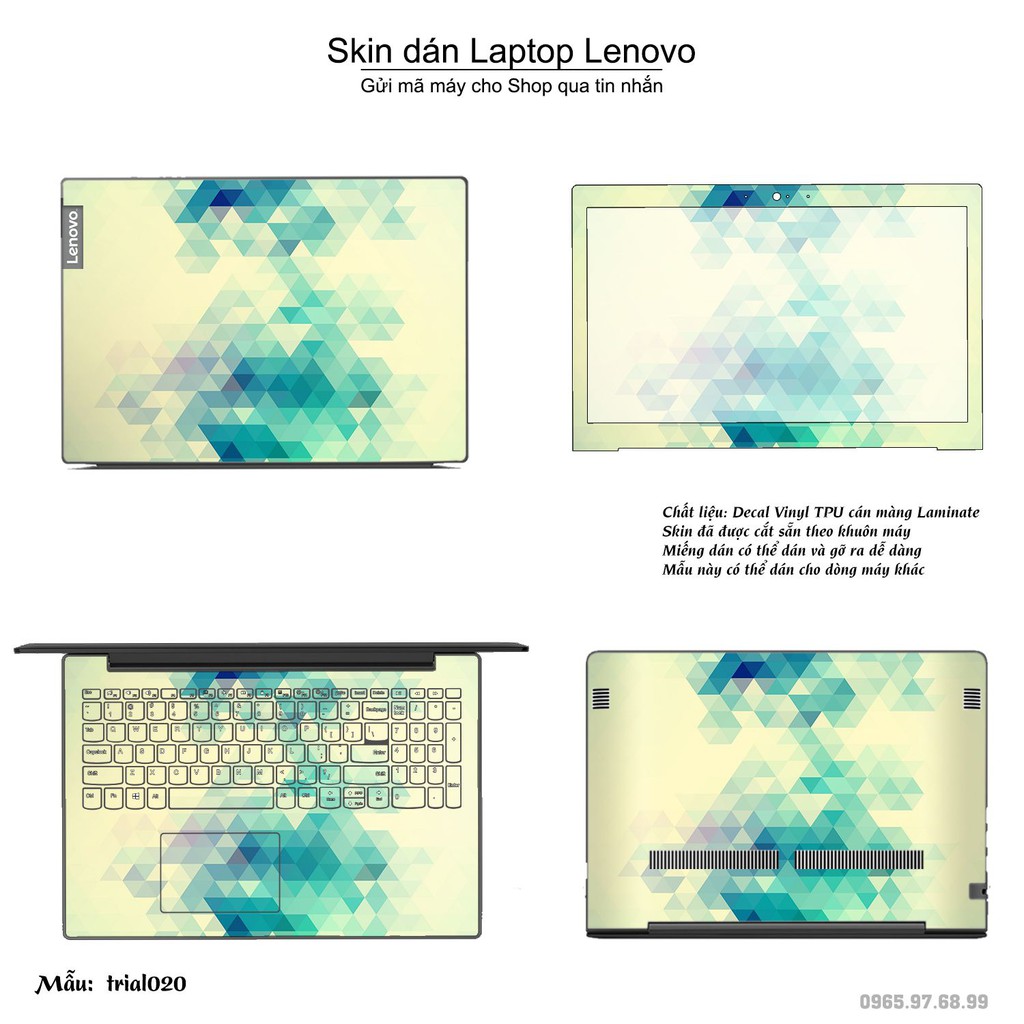 Skin dán Laptop Lenovo in hình Đa giác _nhiều mẫu 4 (inbox mã máy cho Shop)