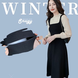 Váy bầu và cho con bú 2in1 len giả 2 lớp