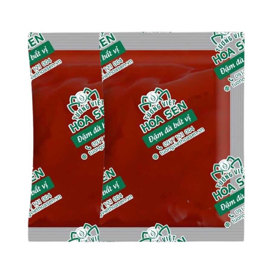 Tương cà gói nhỏ 15g TV - Túi 100 gói - Tương Việt Hoa Sen - Đậm đà bắt vị