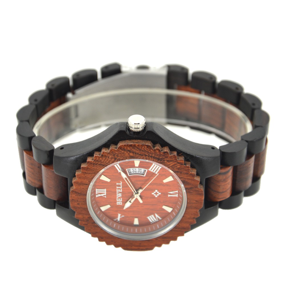 Đồng hồ đeo tay nam bằng gỗ đàn hương đỏ mã 129A bewell