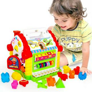 Đồ chơi ngôi nhà phát nhạc Huile Toys phát triển kĩ năng cho bé (clip thật)