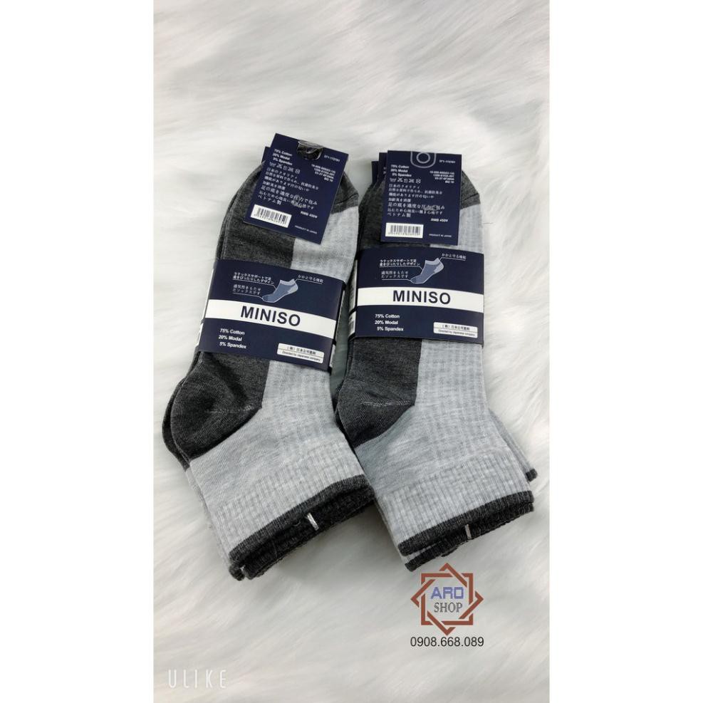 Set 10 đôi tất cổ trung miniso chống hôi chân, xuất nhật.