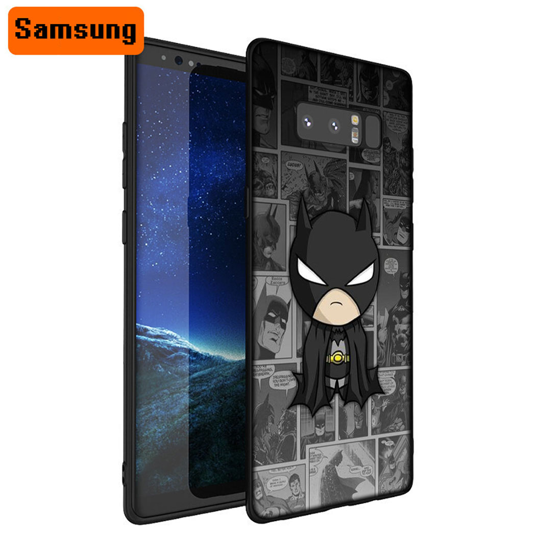 Ốp Điện Thoại Silicon Mềm Đen Hình Siêu Anh Hùng Batman Xc29 Cho Samsung S6 S7 Edge S8 S9 Plus S10