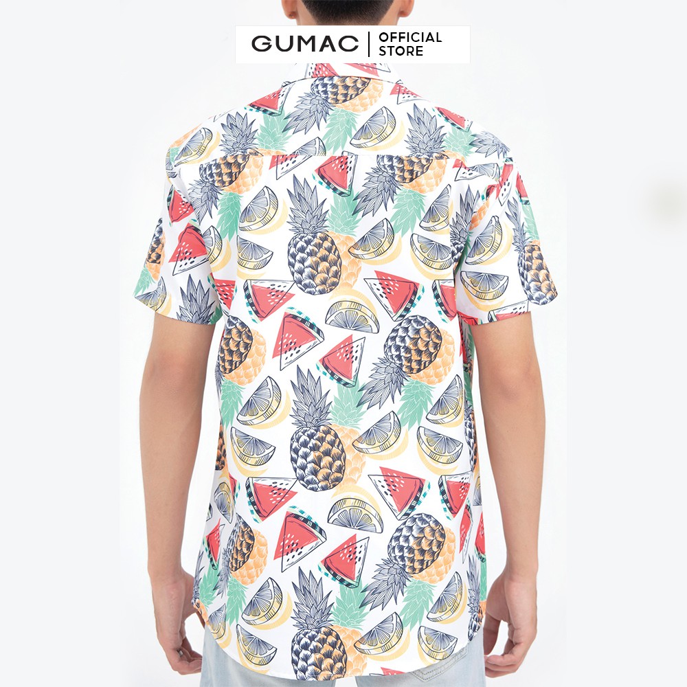 [Mã WABRGD12 giảm 10% đơn 250K] Áo sơ mi nam tay ngắn in dứa GUMAC ANB6108 | BigBuy360 - bigbuy360.vn