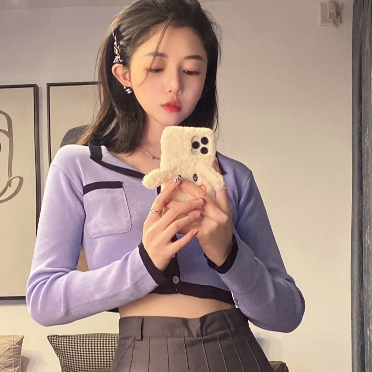 Áo Cardigan Xiaozhainv Dệt Kim Tay Dài 2 Màu Sắc Tùy Chọn Trẻ Trung Thời Trang | BigBuy360 - bigbuy360.vn