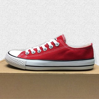Giày convers cổ thấp màu đỏ nữ