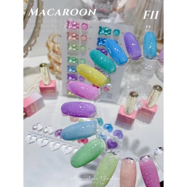 sơn gel flash vendeeni 15 màu tặng kèm bảng màu mã F11