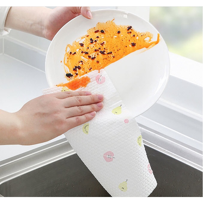 Cuộn khăn lau bếp đa năng tiện dụng ,thấm dầu mỡ có thể tái sử dụng nhiều lần . Khăn giấy lau bếp, khăn lau bếp