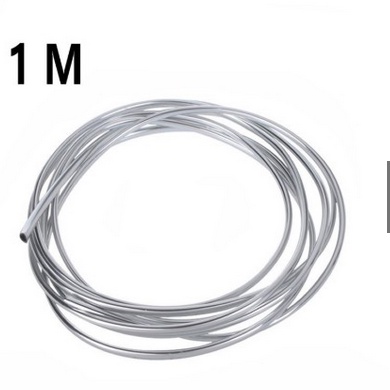 Nẹp viền chỉ khe máy lạnh cửa gió điều hòa  Dây nhựa mạ crom kim loại chữ U trang trí nội thất xe hơi ô tô 1m 2m 4m 3m