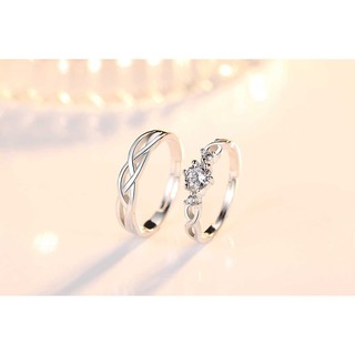 Nhẫn đôi nhẫn cưới vương niệm bạc 925 cho cặp đôi
