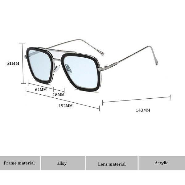 Mắt Kính Chống Nắng Tony Stark Peter Parker Phong Cách Cổ Điển Dùng Hóa Trang Cho Nam