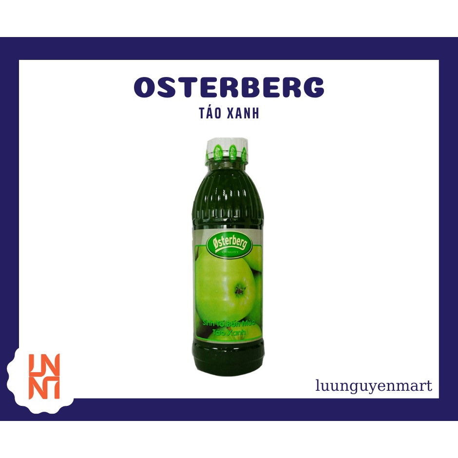 Mứt Trái Cây Pha Chế Sinh Tố Osterberg Mùi Táo Xanh - Chai 1L