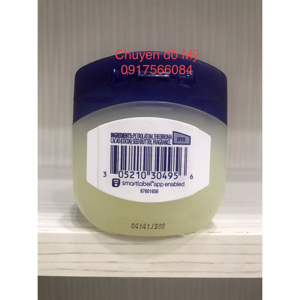 Date T4/2024_Sáp dưỡng ẩm Vaseline cocoa butter (1.75oz-49g) của Mỹ (nắp cũ màu nâu)