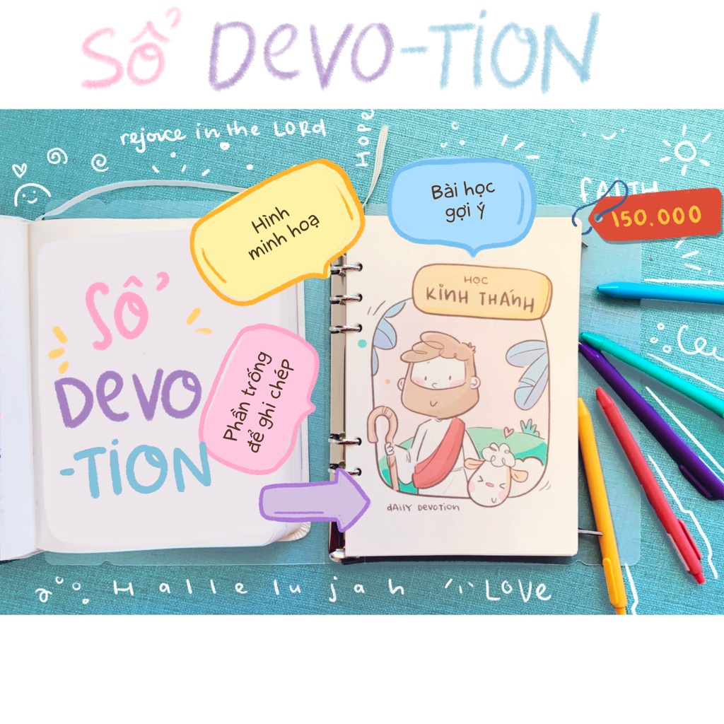 Sổ viết Handmade Doris - Devotion KT P1 (Dot grid)