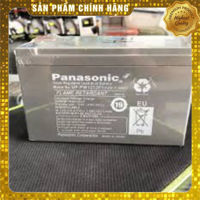 [GIÁ TỐT] Bình ắc quy khô PANASONIC 12v-7.5AH(Chuyển loa kéo di dong ,bảo hành 2 tháng)