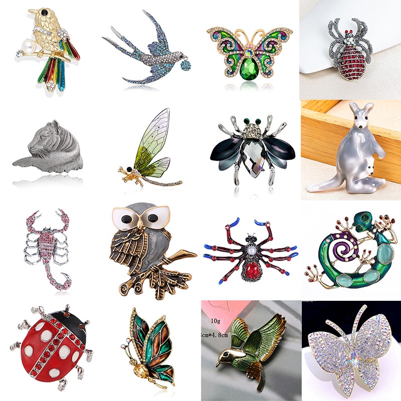Thời Trang Ghim Cài Áo Hình Bọ Cánh Cứng Đính Đá Cá Tính