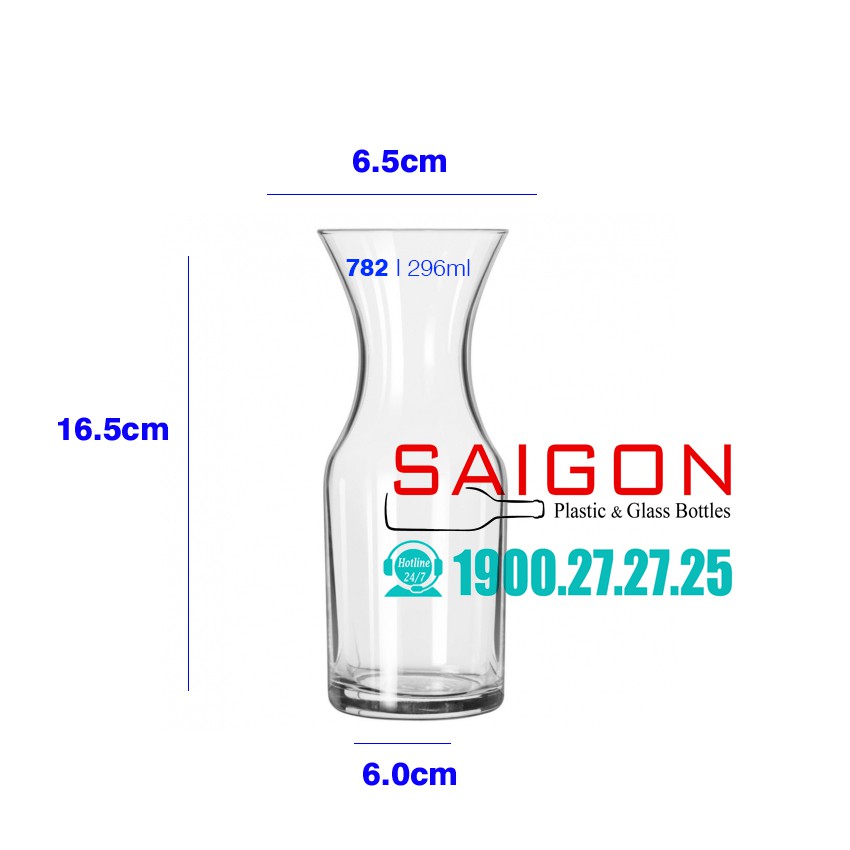 Bình Rót Thủy Tinh Decanter 296ml | Thủy Tinh Cao Cấp , Nhập Khẩu E.U