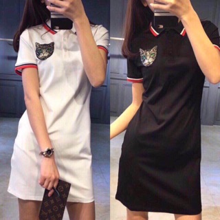 Váy gucci mèo thêu kim sa chuẩn mẫu