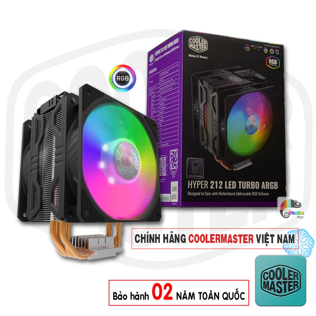 Tản nhiệt khí CPU Cooler Master HYPER 212 ARGB TURBO I Fan CPU CM 212 ARGB LED