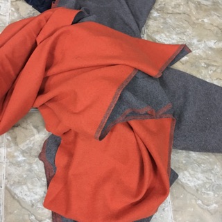 Vải dạ ép 2 mặt tông cam ghi