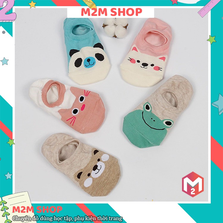 Vớ tất lười nữ silicon chống trượt hình thú cute thời trang
