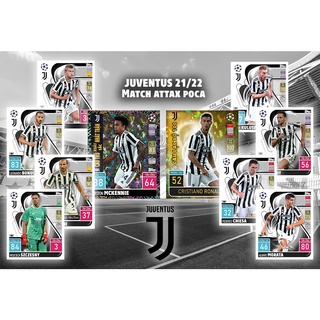 Set 10 thẻ in match attax poca 2021/22 juventus