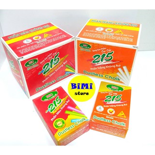 Phấn Mic không bụi trắng và màu hộp 100 viên - BiMi store