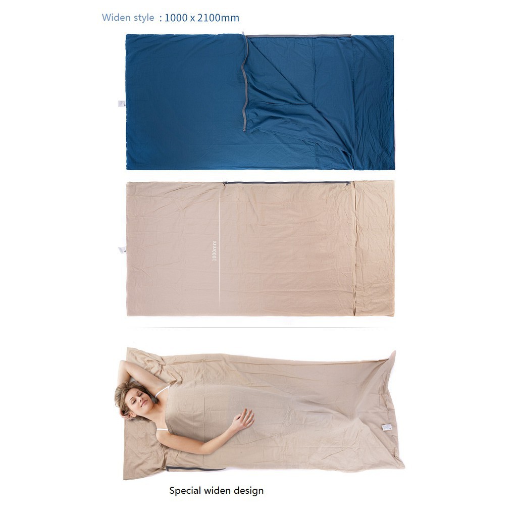 Túi ngủ mỏng cotton phù hợp mùa Hè-Thu du lịch dã ngoại ngủ trưa văn phòng Naturehike NH15S012-E