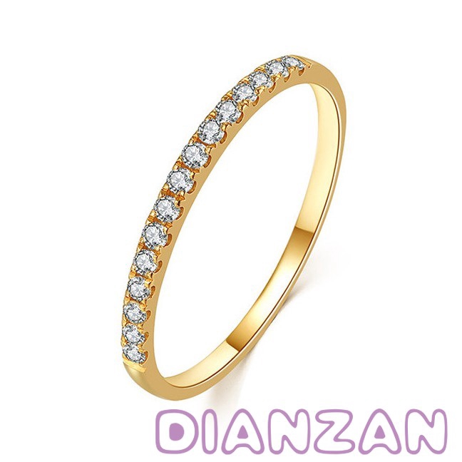 Nhẫn Bạc 925 Mặt Tròn Đính Đá Zircon Phong Cách Hàn Quốc