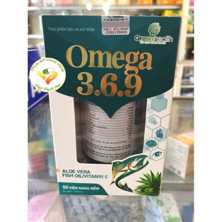 OMEGA 3.6.9 (369) Green Health - giúp bảo vệ mắt, cung cấp các chất chống oxy hóa, giảm nguy cơ xơ vữa động mạch, 50v