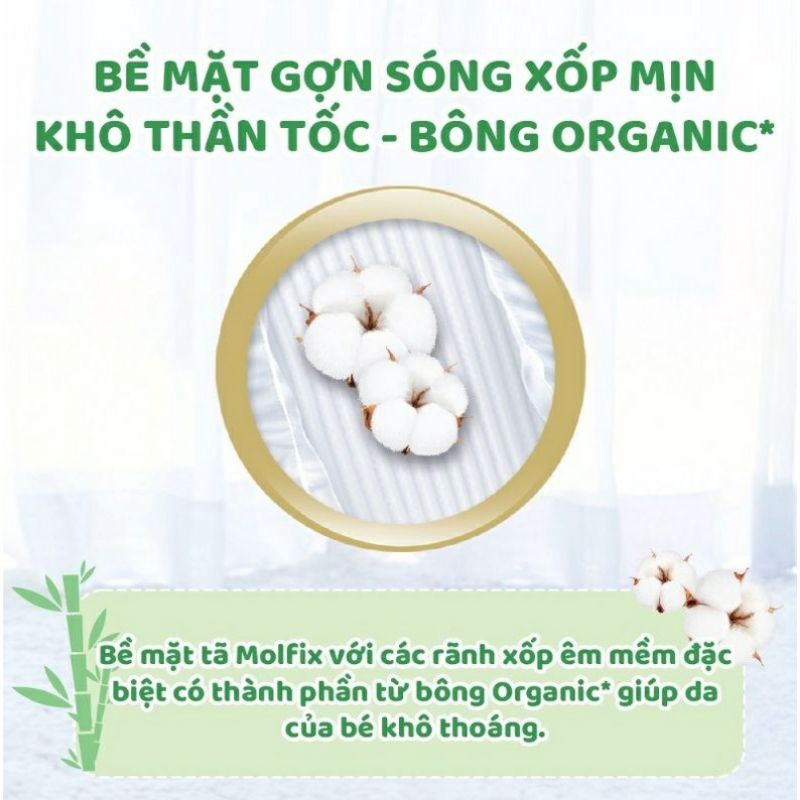 TÃ/BỈM EM BÉ THƯƠNG HIỆU MOLFIX HÀNG DÙNG THỬ 1 GÓI 2 MIẾNG SIZE L